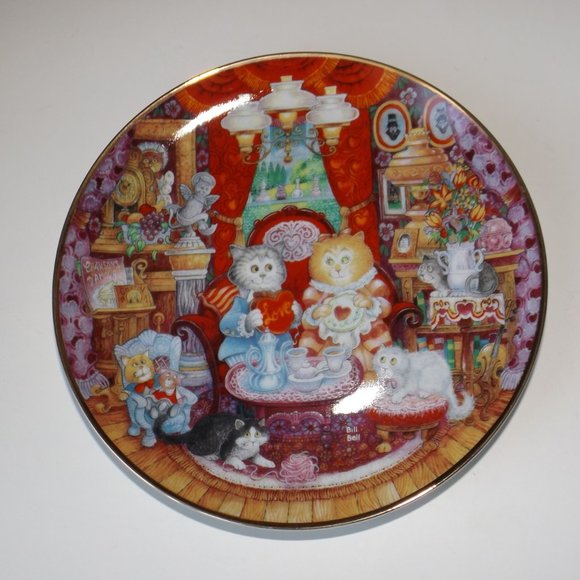 Franklin Mint Whisker Wuv porcelain plate, collectible (#EV1505) - Picture 2 of 5